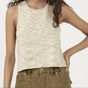 Free People Best of Us Knit Tank  Warm Sky Combo  New - Picture 1 of 5