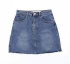 denim&co Womens Blue Polyester Mini Skirt Size 8