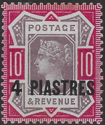 BRITISH LEVANT 1887-96. 4pi en 10d. MH.  SG. 6.    (9482) Foto 1 de 2