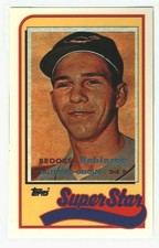 1989 Topps/LJN Baseball Talk ~ Brooks Robinson #10 reprint 1957 Rookie card NM