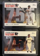 2007 Topps Home Run History Barry Bonds #755 & #756, you get both! NM or better!