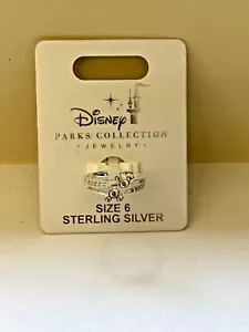 Disney Parks Mickey Double Icon Ring Swarovski 925 Sterling Silver  - Picture 1 of 2