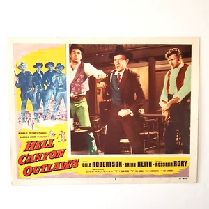 Hell Canyon Outlaws lobby card 1957 Brian Keith Alexander Lockwood Don Megowan - Picture 1 of 2