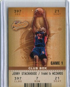 2002-03 Fleer Authentix - JERRY STACKHOUSE - Club Box - PISTONS #d 16/100