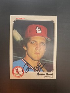 1983 Fleer #20 Gene Roof St Louis Cardinals Signed Card Autographed