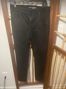 CHICOS BLACK JEGGINGS Suede Denim Women's Size 1 Chico's Size 0.0 - Picture 1 of 2