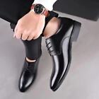 Men's Faux Leather Pointed Toe Tuxedo Dress Oxford Classic Lace Up Formal Shoes