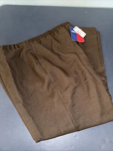 NWT 26W DONNKENNY WOMENS PANTS Brown 2 Pull On Stretch Waist Vintage - Picture 1 of 4