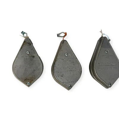 Vintage Irwin Co. Strait-Line Chalk Line Reel, Plumb Bob, 3 Pcs, Made in USA - Image 1 of 4