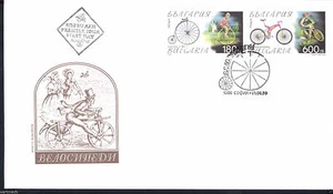 JUEGO DE 2 BICICLETAS BULGARIA 1999 FDC - Imagen 1 de 2