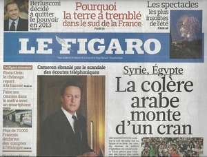El Figaro N º 20819 09/07/2011 Cólera Árabe _ GB : Scandale DS Escuchar _ - Imagen 1 de 4