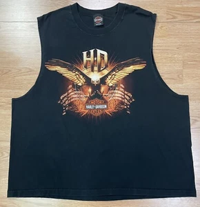 Harley Davidson Weißkopfseeadler ärmelloses Hemd Orlando Florida Herren 3XL - Bild 1 von 5