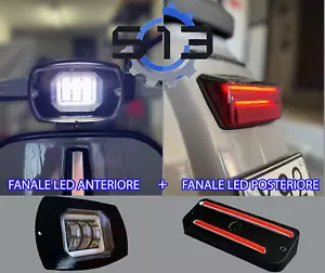 KIT 2 PZ - FANALE ANTERIORE - FARO LED VESPA 50 SPECIAL + FANALE POSTERIORE-LED - Foto 1 di 14