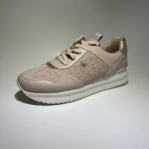 Women's Michael Kors Raina Lace Up Trainer Sneakers Pink 10 - Picture 1 of 5