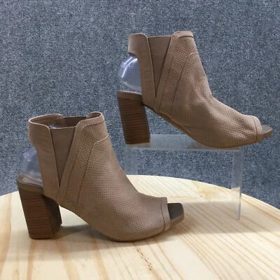 Mia Botas Mujer 8.5 M Chilsya Botines Recortados Beige Imitación Cuero Punta abierta Foto 1 de 4