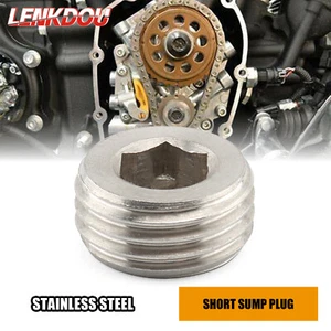 Short Oil Sump Plug #3115 For Harley Twin Cam M8 Electra Glide FLHT Softail Dyna - Imagen 1 de 8