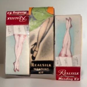 Kit de reparación de seda REALK vintage de 1940 para medias de seda * estilo calcetería - Imagen 1 de 4