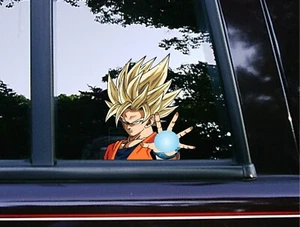 Goku Super Saiyan Peeking Window Vinyl Car Decals Anime Stickers Dragon ball Z - Bild 1 von 4