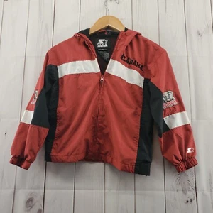 Alabama Crimson Tide Jacket Boys Small Lined Windbreaker Vintage Starter Zip - Picture 1 of 11