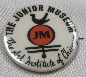 The Junior Museum Button The Art Institute Of Chicago Vintage Pinback - Picture 1 of 7