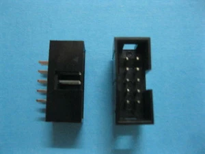 50 pcs 2.54mm 10 Pin Male Box Header & IDC Connector New - Picture 1 of 3