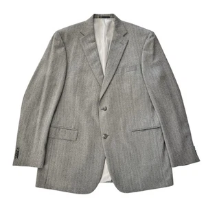 Loro Piana 100% Cashmere Herringbone Blazer Jacket Hart Schaffner Max 44L Gray - Picture 1 of 18