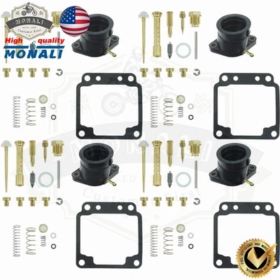 4PCS Ultimate Carburetor Rebuild Repair Kit XJ650 with Floats intake manifold-US Foto 1 de 4