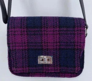 Bolso Bandolera Glen Appin of Scotland Lana Harris Tweed Púrpura Tartán - Imagen 1 de 14