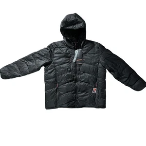 Hawke & Co. Packable Down Blend Hooded Puffer Jacket - XXL - BLACK - NEW - Picture 1 of 12