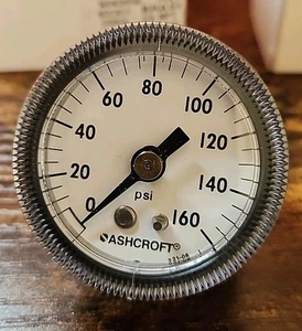 Ashcroft 1.5" 0-160 PSI Gauge 15W1001TH 01B XUC 160# panel mount - Picture 1 of 6