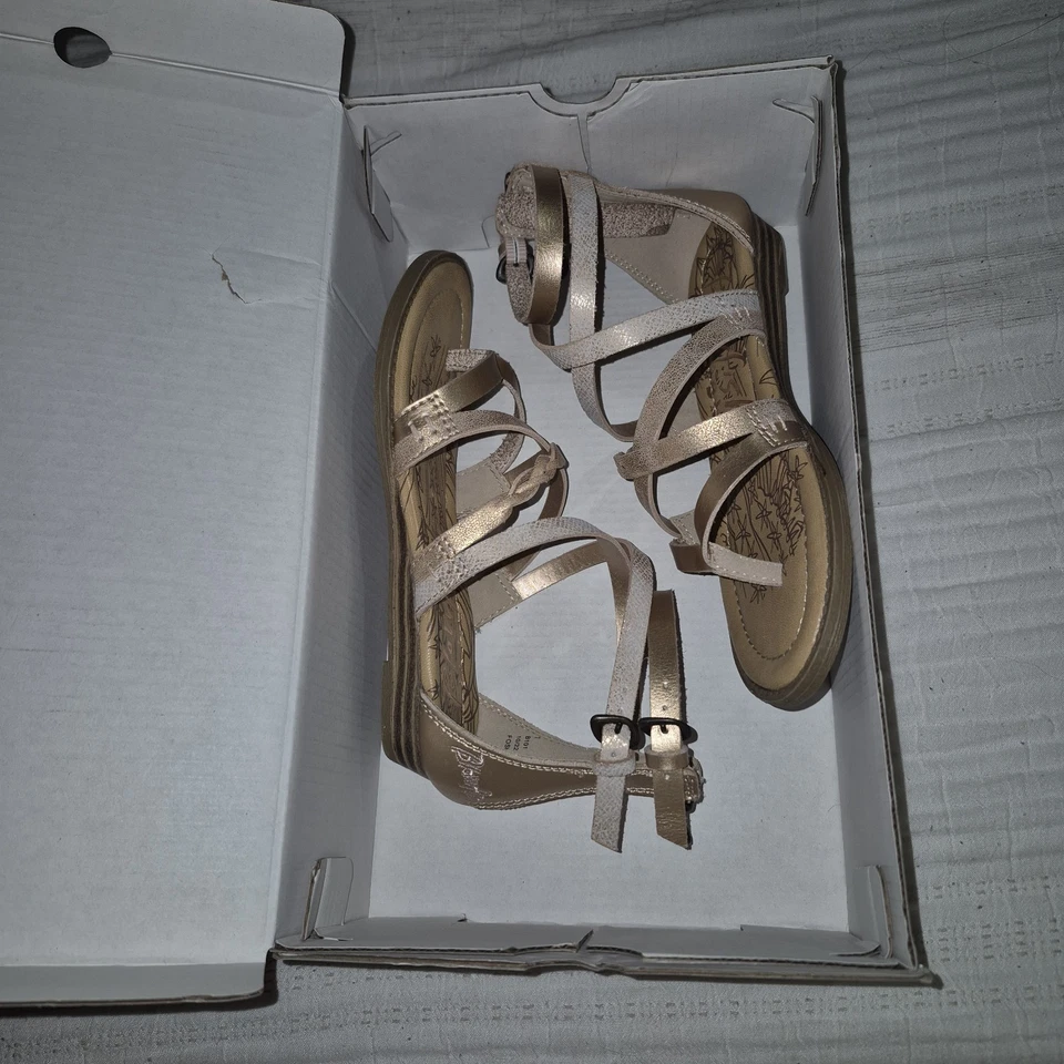 Blowfush Malibu Niñas Zapatos Sixe 1 Tirantes Sandalia Dorado Desnudo Tostado Marrón Foto 1 de 4