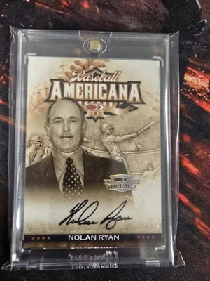 2008 Donruss THREADS Nolan Ryan AMERICANA SIGNATURES AUTO  22/25 - Image 1 of 2