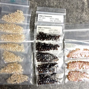 720 Stck. Swarovski 5301 4 mm Doppelkegel Kristall Perlen - Brauntöne - Bild 1 von 4