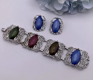 Vintage Armband & Ohrringe Set SARAH COVENTRY KARUSSELL Schmuckset 60er Jahre - Bild 1 von 9