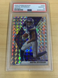 2020 Panini Mosaic Rookie Justin Jefferson #209 (RC) PSA 10 - Bild 1 von 5