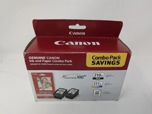 Canon Genuine Canon Ink & Paper Combo Pack, 210XL Black/211XL Color/ 50 Sheets - Picture 1 of 3