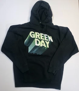 Green Day Hella Mega 2021 Tour Hoodie Sweater Large Black Drawstring Cotton - Picture 1 of 6