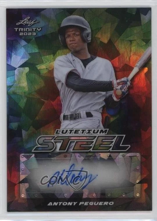 2023 Leaf Trinity Steel Lutetium Tie-Dye Crystals 1/1 Antony Peguero Auto v9t - Image 1 of 3