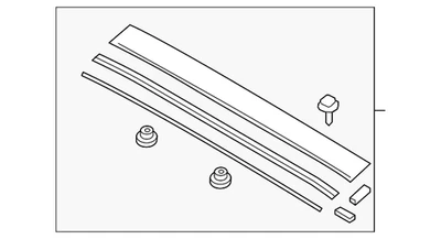 Moldura superior genuina Mazda N243-50-8X0N Foto 1 de 2