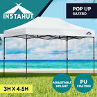 Instahut Gazebo Pop Up Marquee 3x4.5 Folding Tent Wedding Outdoor Camping White