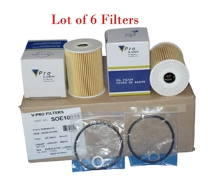6 x Oil Filter Made In Korea Fits:OEM# 263203CKB0 Genesis Hyundai Kia 15-20 3.8L - Picture 1 of 7