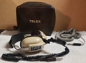"Serenata" Vintage Telex Headphones - Over Ear- Telex Case -Cord Extension-AS/IS - Picture 1 of 11