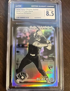 2024 Topps Chrome Update Negative Refractors #USC174 Tyler Black -Graded CGC 8.5 - Picture 1 of 4
