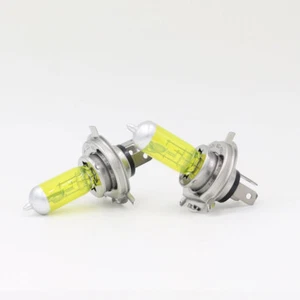 2 x H4 55/60W Aqua Vision 3000K YELLOW Birnen Halogen GELB Nebel Scheinwerfer   - Bild 1 von 8