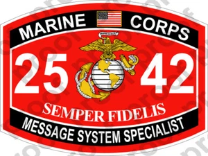PEGATINA USMC MOS 2542 ESPECIALISTA EN SISTEMA DE MENSAJES ooo USMC Lisc Nº 20187 - Imagen 1 de 1