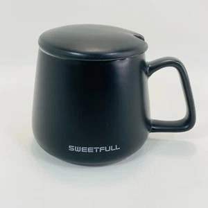 Sweetfull Schwarz Steinzeug Kaffeebecher für Kaffee Warner 13 Unzen Gebraucht Becher Nur - Bild 1 von 9