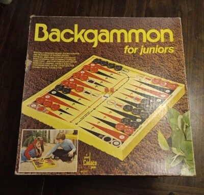 VINTAGE 1977 CADACO BACKGAMMON FOR JUNIORS No. 535 COMPLETE - Image 1 of 4