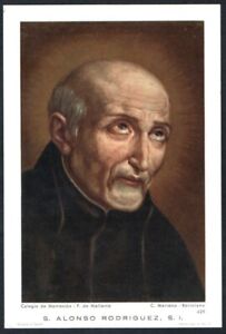Santino antico de San Alonso Rodriguez holy card image pieuse estampa