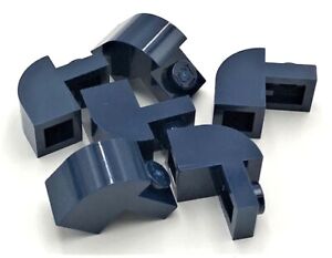 Lego 5 New Dark Blue Slopes Curved 2 x 1 x 1 1/3 Stud with Recessed Stud Sloped