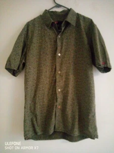 DIESEL S/S FLORAL GREEN SHIRT SIZE L - Picture 1 of 7